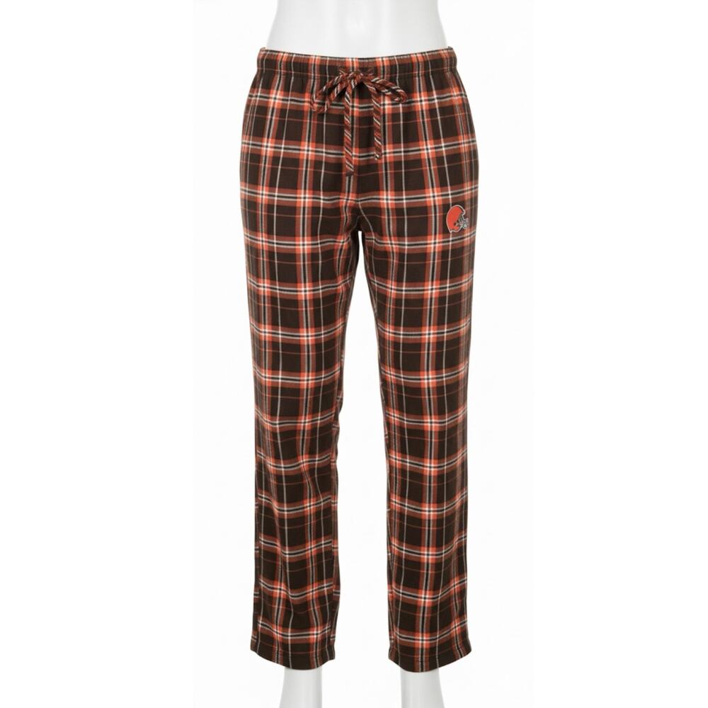 L Cleveland Browns Plaid Flannel Sleep Lounge Pajama Pants